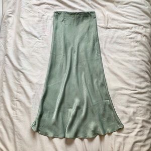 Satin Midi Skirt NWOT
